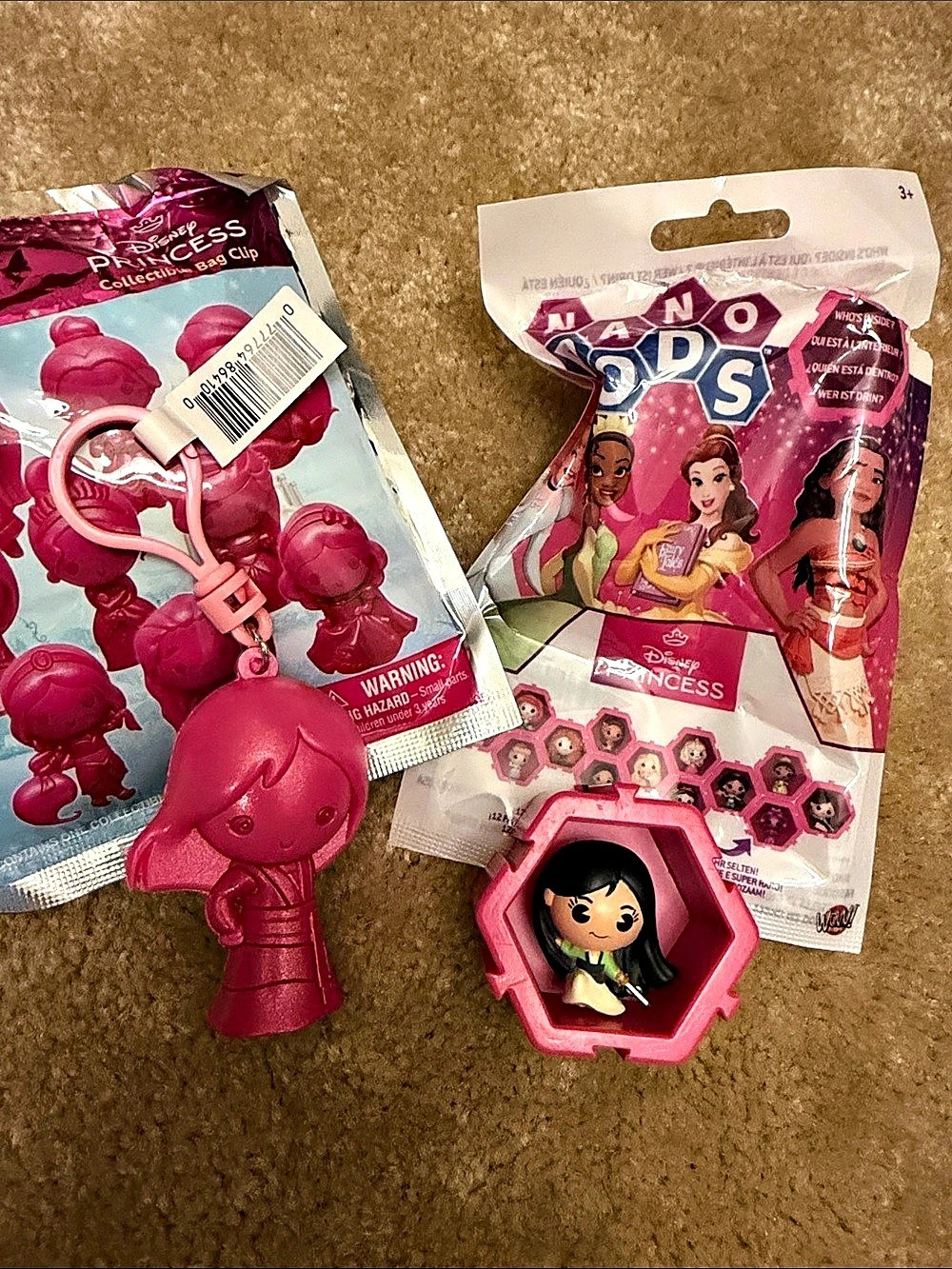 Disney Princess Nano Pods & Blind Bag Figural Bag Mulan Bundle